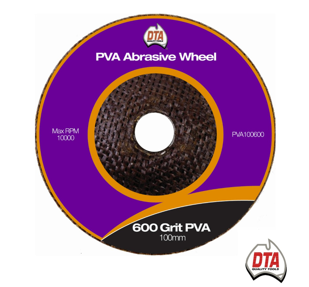 DTA-PVA Wheel-Size:600 Grit-Diameter:100mm-Pack of 10