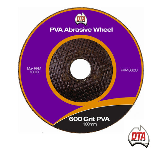 DTA-PVA Wheel-Size:600 Grit-Diameter:100mm-Pack of 10
