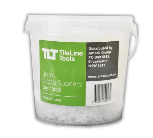 Amark-Cross Spacers-Plastic-Size:3mm-Bucket of 10000