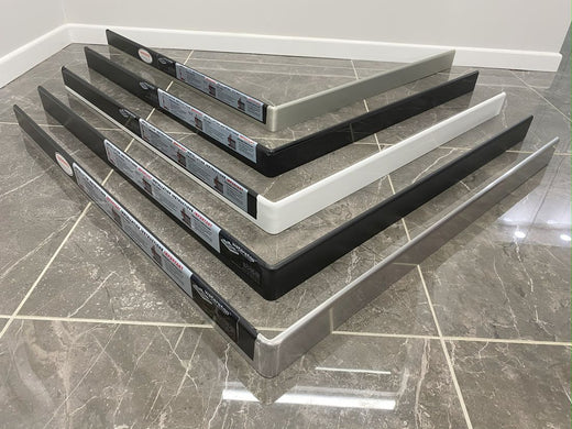 Streamline-Waterstop J 2 leg-1000x1800mm-Aluminium-Chrome-Each