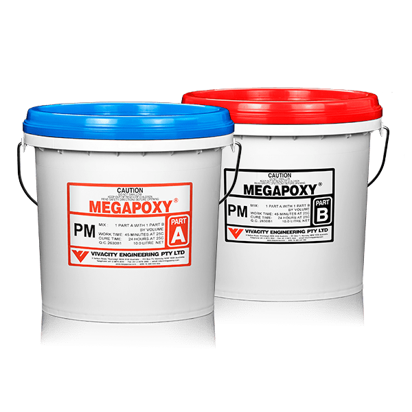 Megapoxy-PM Adhesive Paste-Grey-4 Ltr Bucket