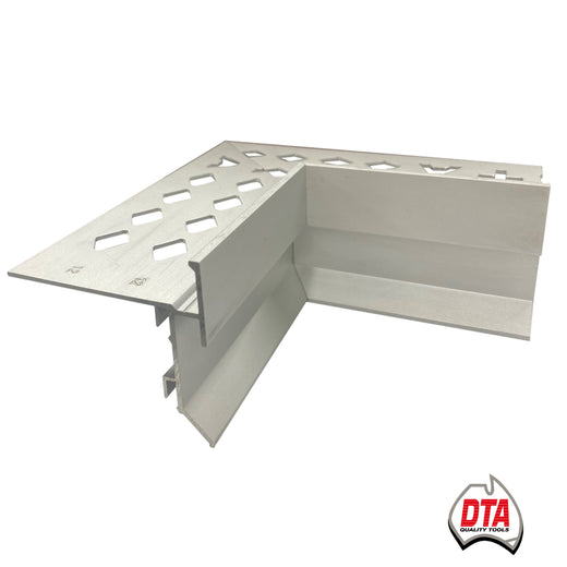 DTA-Corner Piece Balcony Trim Internal Weep-10mm-Aluminium-Matt Silver-Each