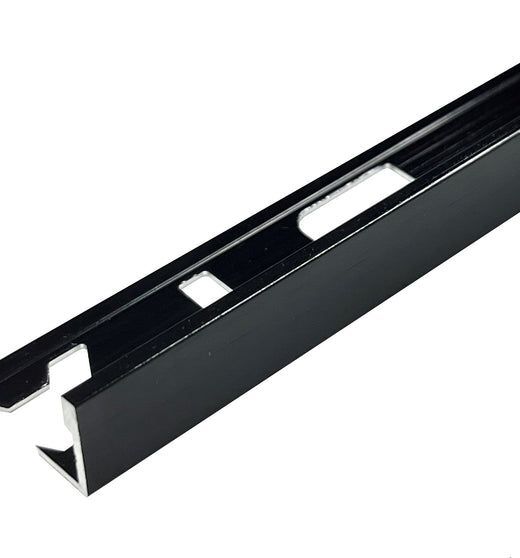 DTA-L Shape Angle-12mm-Aluminium-Brushed Black-3 m Length