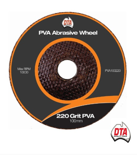 DTA-PVA Wheel-Size:220 Grit-Diameter:100mm-Pack of 10