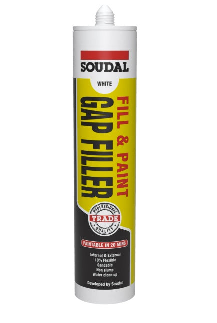 Soudal-Silicone Gap Filler-White-300 ml Cartridge