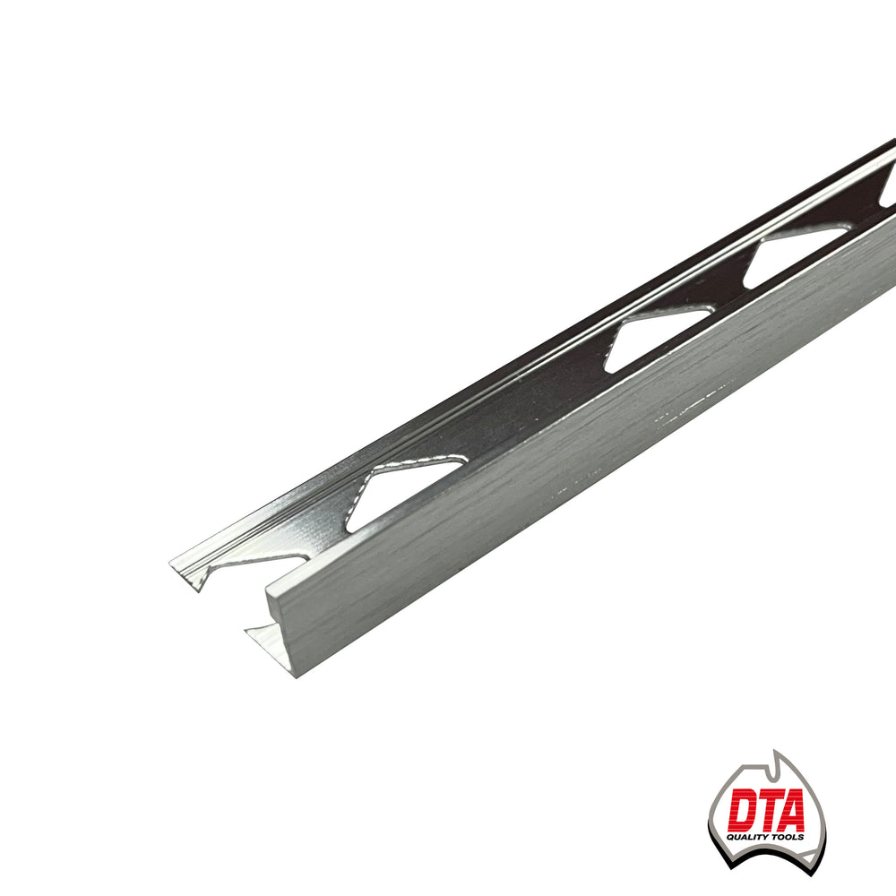 DTA-Spectrim L Shape Angle-8mm-Aluminium-Brushed Silver-3 m Length