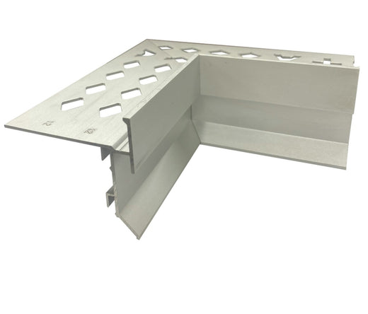 DTA-Corner Piece Balcony Trim Internal Weep-8mm-Aluminium-Matt Silver-Each