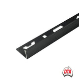 DTA-L Shape Angle-12mm-Aluminium-Matt Black-3 m Length
