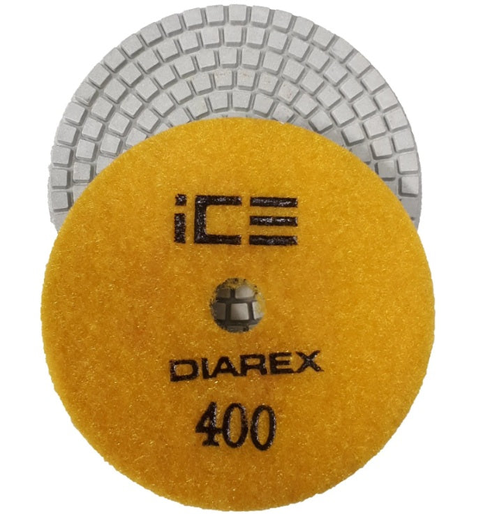 Diarex-Velcro Polishing Pad-Diamond-Yellow-Size:400 Grade-Diameter:100mm-Each