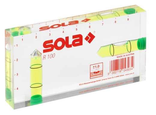 Sola-Spirit Level Acrylic Glass-Length:100mm-Each