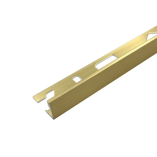 DTA-L Shape Angle-15mm-Aluminium-Brushed Light Gold-3 m Length