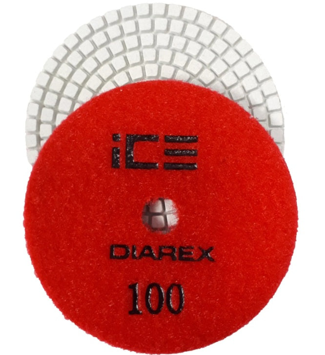 Diarex-Velcro Polishing Pad-Diamond-Red-Size:100 Grade-Diameter:100mm-Each