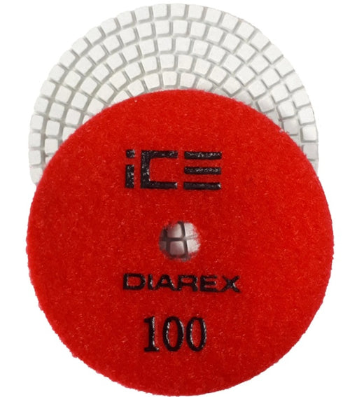 Diarex-Velcro Polishing Pad-Diamond-Red-Size:100 Grade-Diameter:100mm-Each