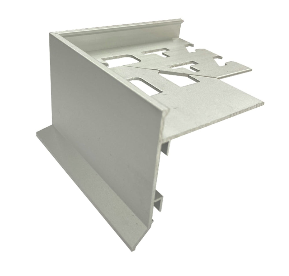 DTA-Corner Piece Balcony Trim External-10mm-Aluminium-Matt Silver-Each