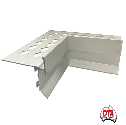 DTA-Corner Piece Balcony Trim Internal Weep-12mm-Aluminium-Matt Silver-Each