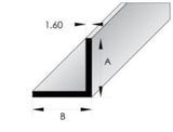 BAT-Waterstop Angle-40mmx50mmx1.6mm-Aluminium-Matt Black-3 m Length