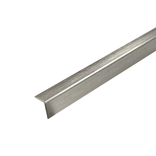 DTA-Retro Fit L Shape Trim -15mm-Aluminium-Brushed-3 m Length
