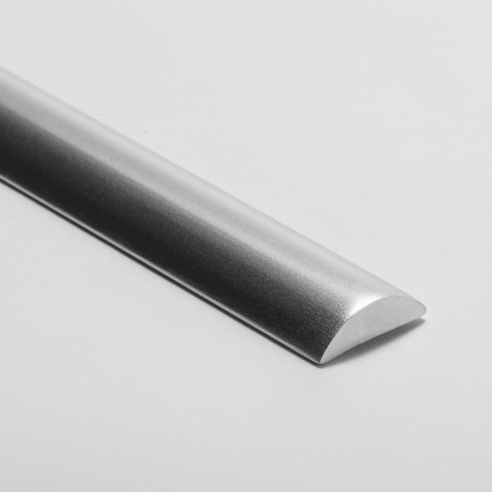 Modern Frameless Glass-Round Water Bar-5mmx13mm-Aluminium-2.5 m Length