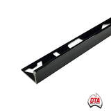 DTA-L Shape Angle-12mm-Aluminium-Gloss Black-3 m Length