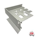 DTA-Corner Piece Balcony Trim External Weep-12mm-Aluminium-Matt Silver-Each