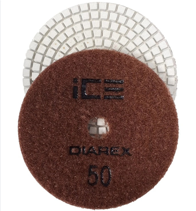 Diarex-Velcro Polishing Pad-Diamond-Brown-Size:50 Grade-Diameter:100mm-Each