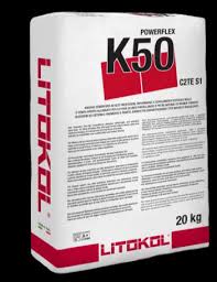 LITOCOL - POWERFLEX K50 - WHITE  ( hi performace non slip tile adhesive )
