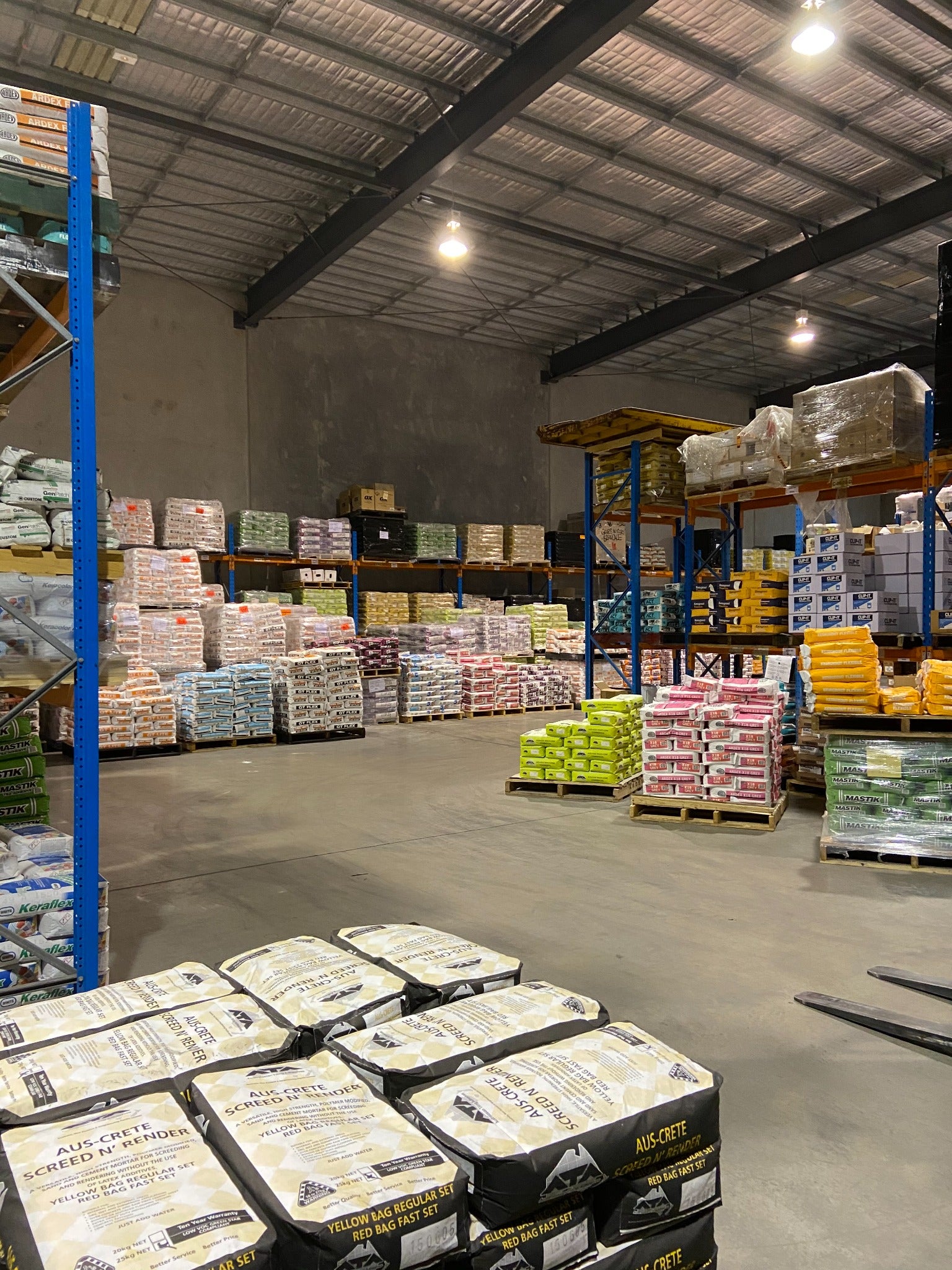 Glues 'N Tools warehouse interior